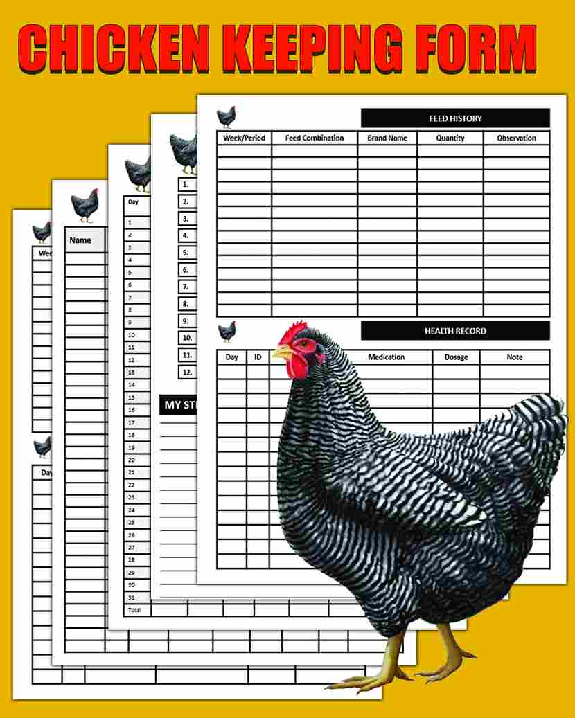 Chicken Record Keeping Template Forms